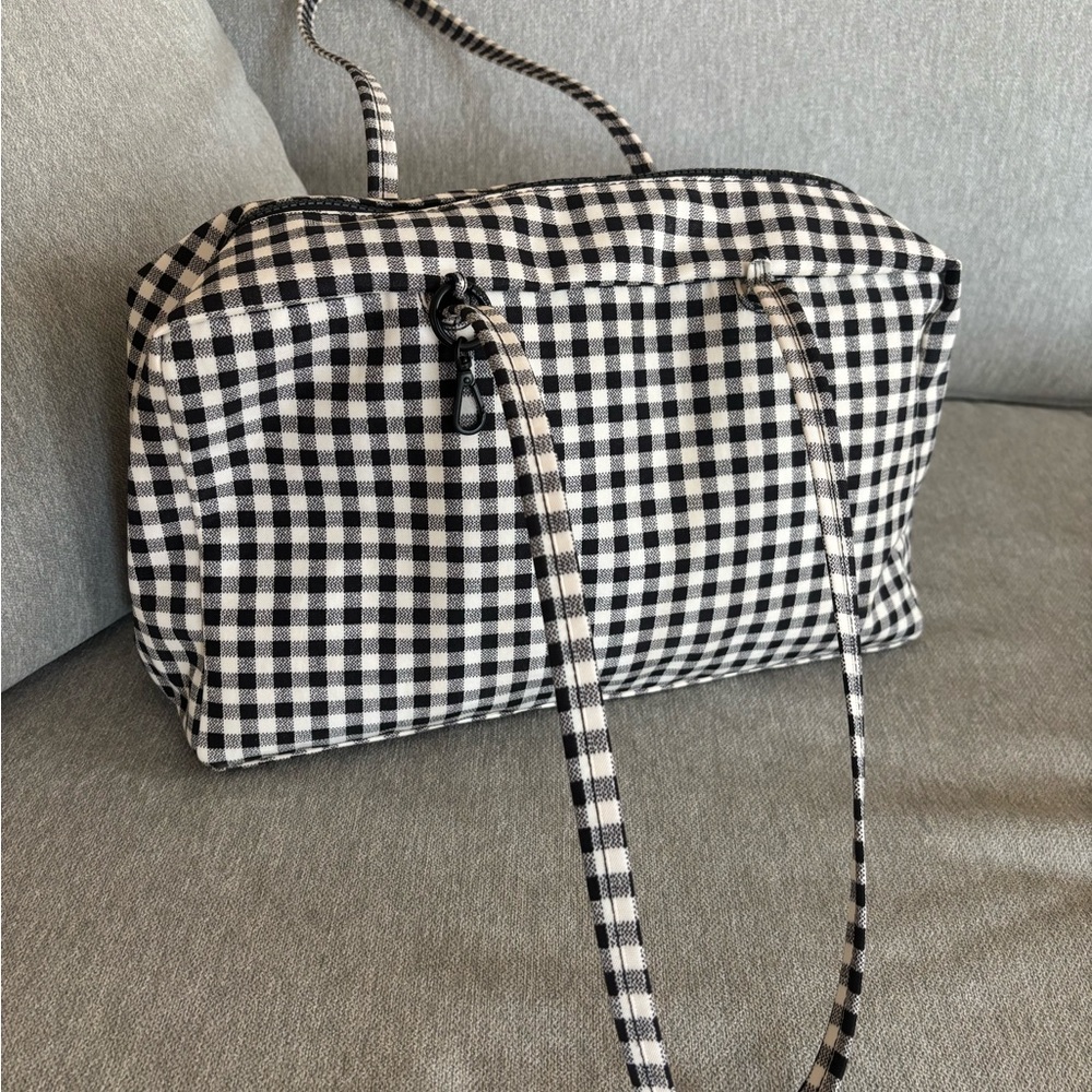 Baggu Gingham Medium Nylon Bowler Bag